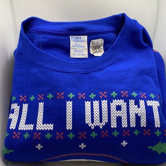 Ugly Christmas Sweater “All I Want For Christmas” Adult Sweatshirt Size XL - Picture 9 of 9